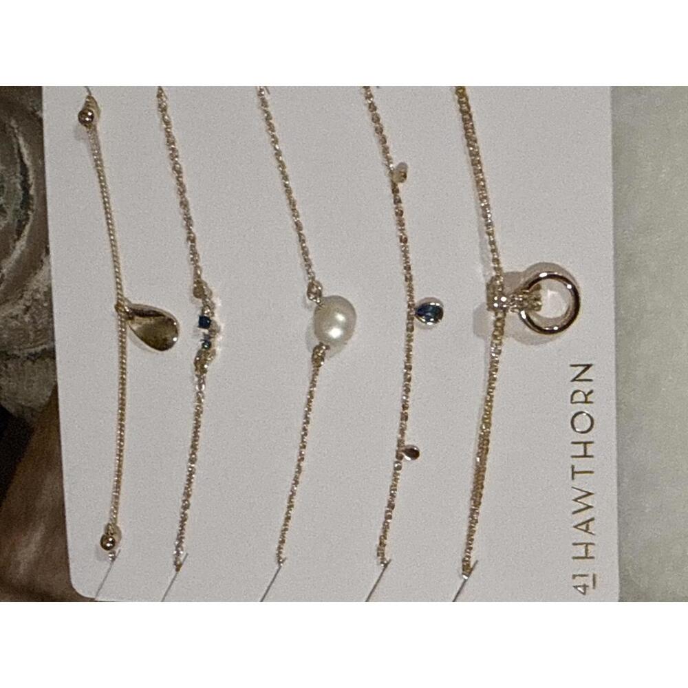 41 Hawthorn Gold Tone Layered Charm Necklaces Set